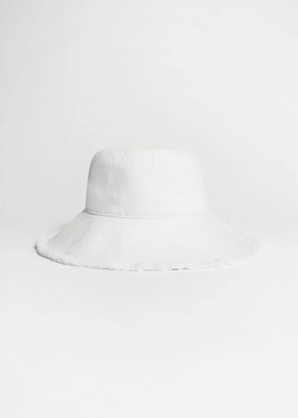 and Other Stories Fringed Bucket Hat White Women Headwear