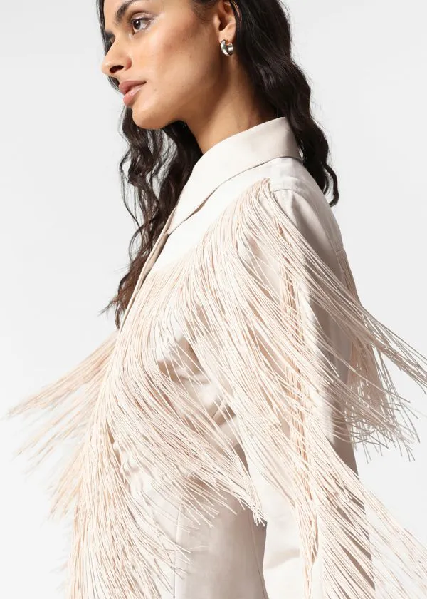 and Other Stories Fringed Shirt Cream Women Blouses and Shirts and Other Stories Fringed Shirt Cream Women Blouses and Shirts