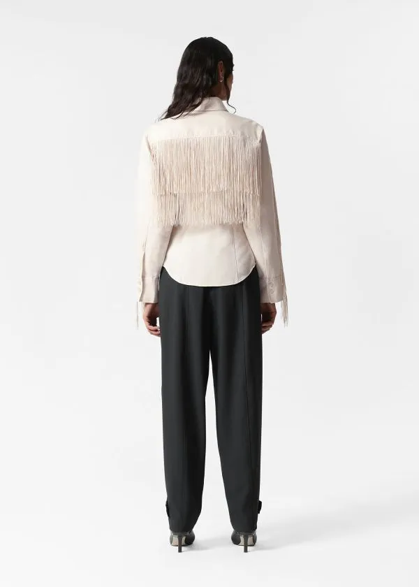 and Other Stories Fringed Shirt Cream Women Blouses and Shirts and Other Stories Fringed Shirt Cream Women Blouses and Shirts