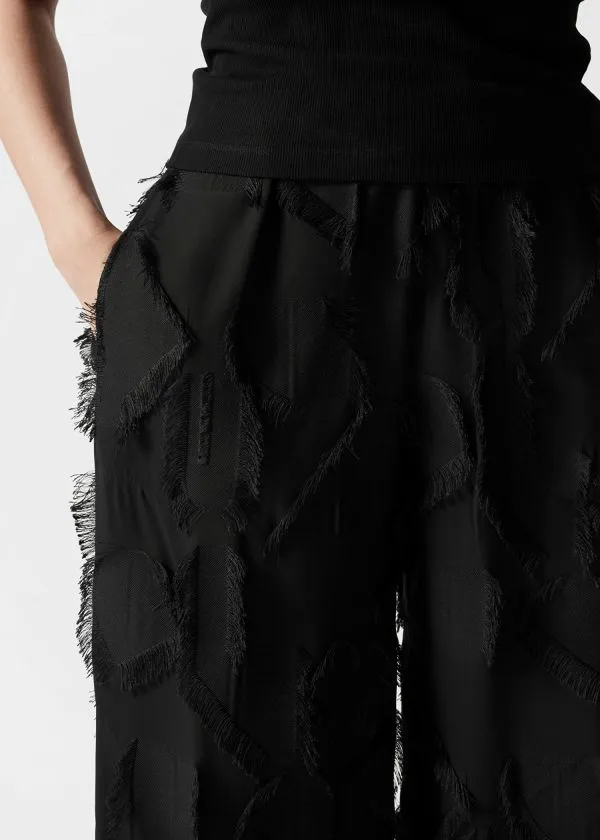and Other Stories Fringed Trousers Black Women Sets and Suits