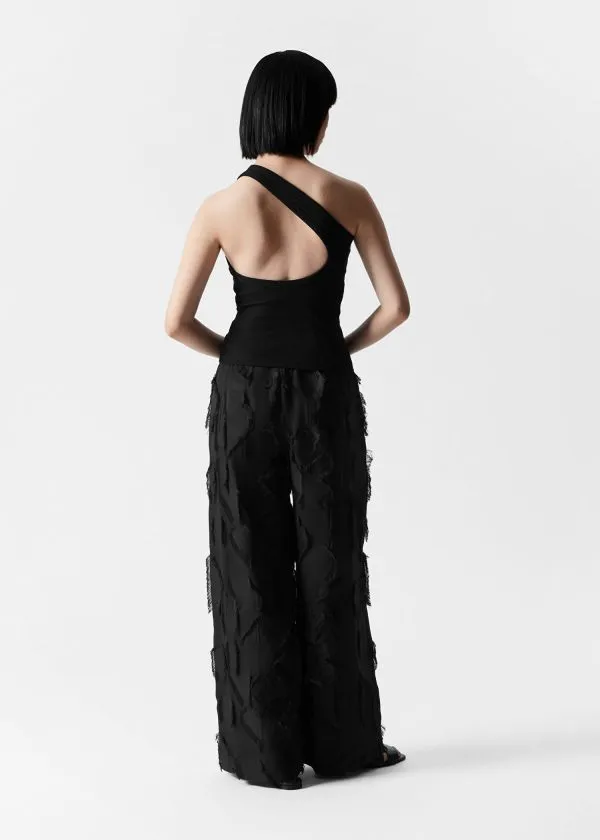 and Other Stories Fringed Trousers Black Women Sets and Suits