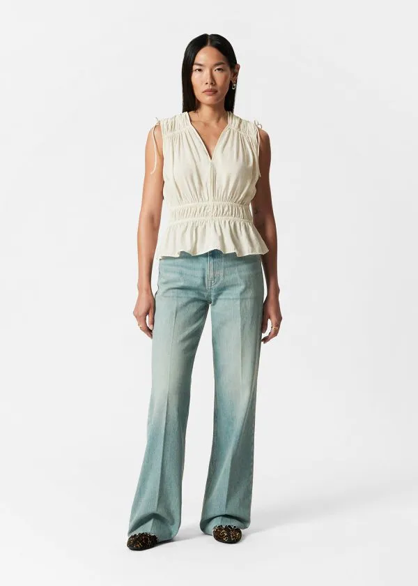 and Other Stories Gathered Top White Women Tops and Tshirts