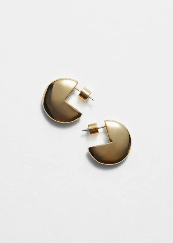 and Other Stories Geometric Hoop Earrings Gold Women Earrings