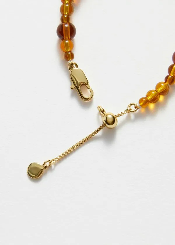 and Other Stories Glass Bead Bracelet Amber Women Bracelets