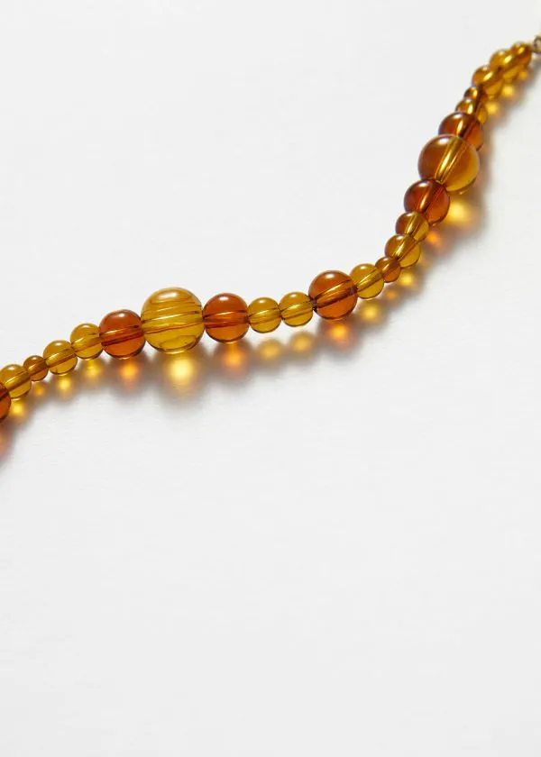 and Other Stories Glass Bead Bracelet Amber Women Bracelets