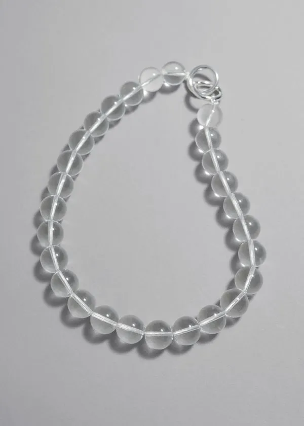 and Other Stories Glass Bead Necklace Transparent Women Necklaces