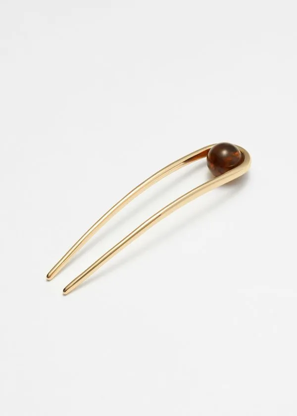 and Other Stories GoldTone Hair Pin Amberandgold Women Hair Accessories