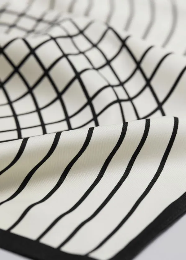 and Other Stories Graphic Print Square Scarf White Women Scarves and Other Stories Graphic Print Square Scarf White Women Scarves