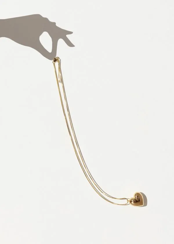 and Other Stories Heart Pendant Necklace Gold Women Necklaces
