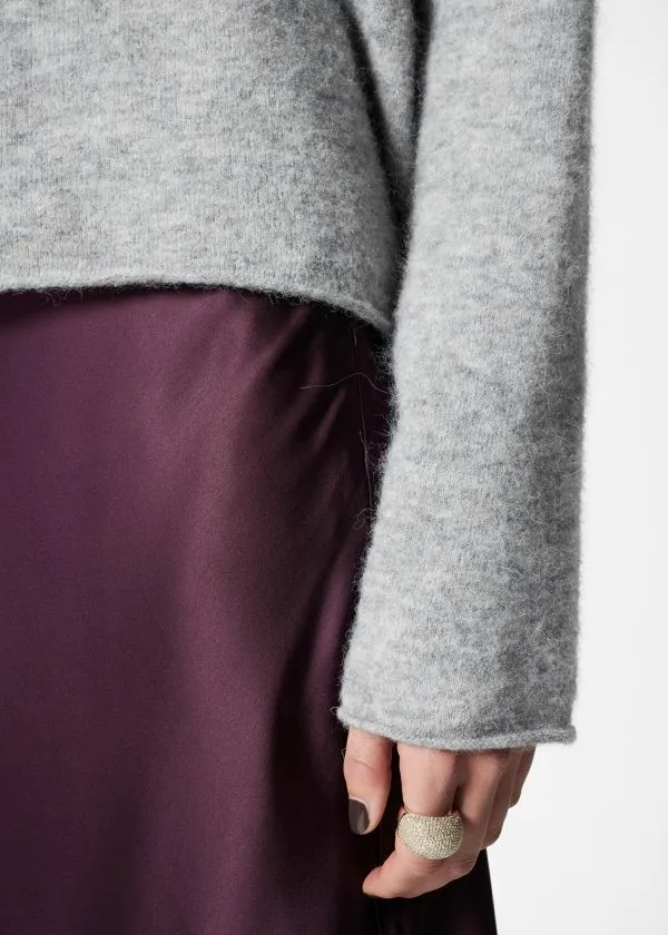 and Other Stories HighNeck AlpacaKnit Jumper Grey Women Knitwear