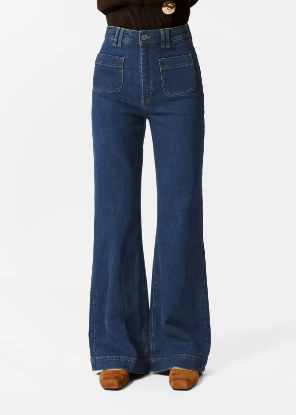 and Other Stories HighWaist Flared Jeans Blue Women Jeans