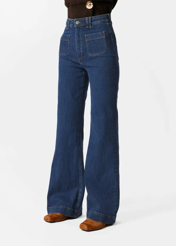 and Other Stories HighWaist Flared Jeans Blue Women Jeans
