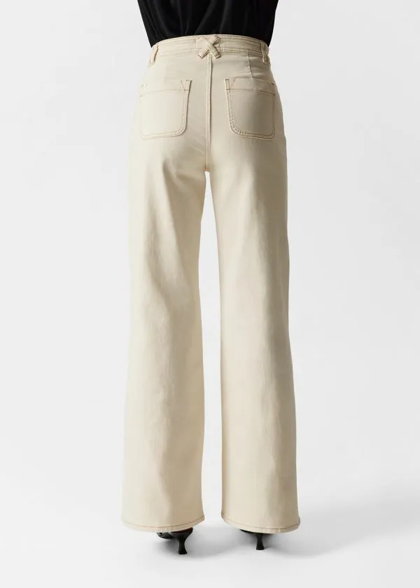 and Other Stories HighWaist Flared Jeans Cream Women Jeans