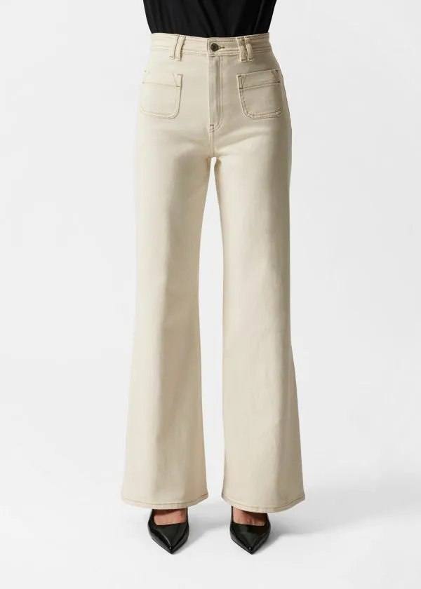 and Other Stories HighWaist Flared Jeans Cream Women Jeans