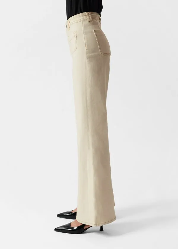 and Other Stories HighWaist Flared Jeans Cream Women Jeans