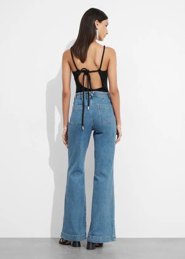 and Other Stories HighWaist Flared Jeans Midblue Women Jeans