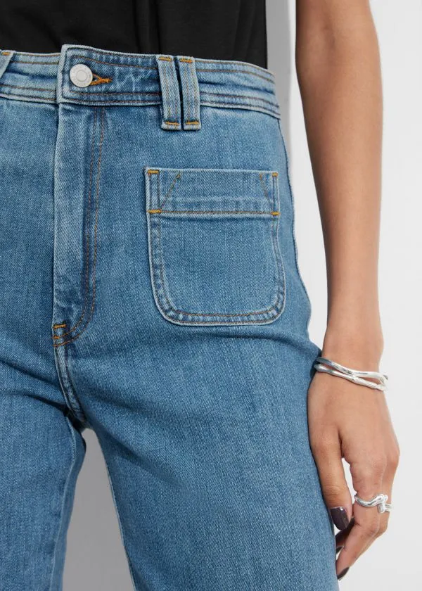 and Other Stories HighWaist Flared Jeans Midblue Women Jeans