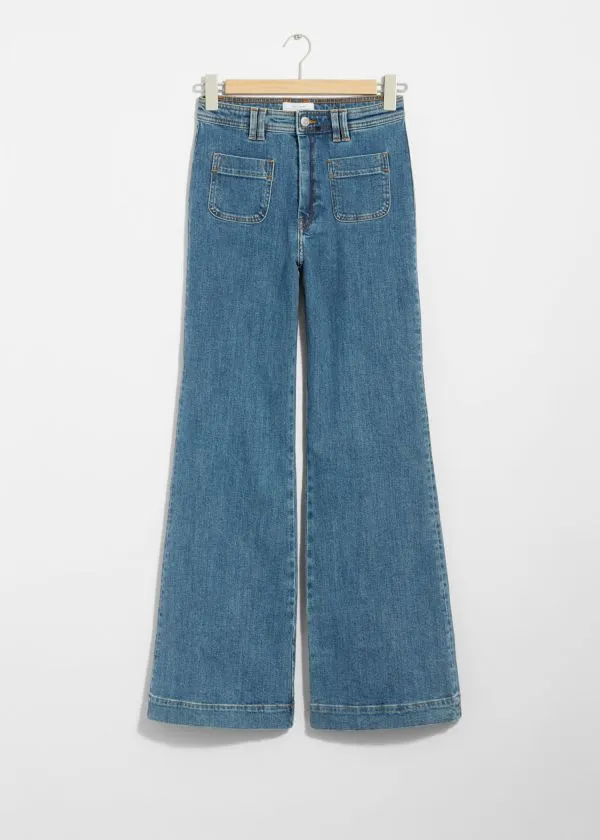 and Other Stories HighWaist Flared Jeans Midblue Women Jeans