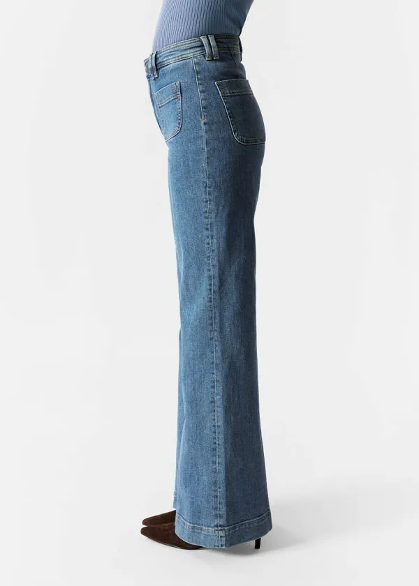 and Other Stories HighWaist Flared Jeans Mid Wash Women Jeans
