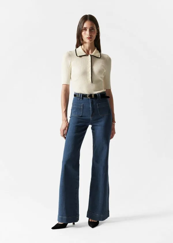 and Other Stories HighWaist Flared Jeans New Blue Women Jeans