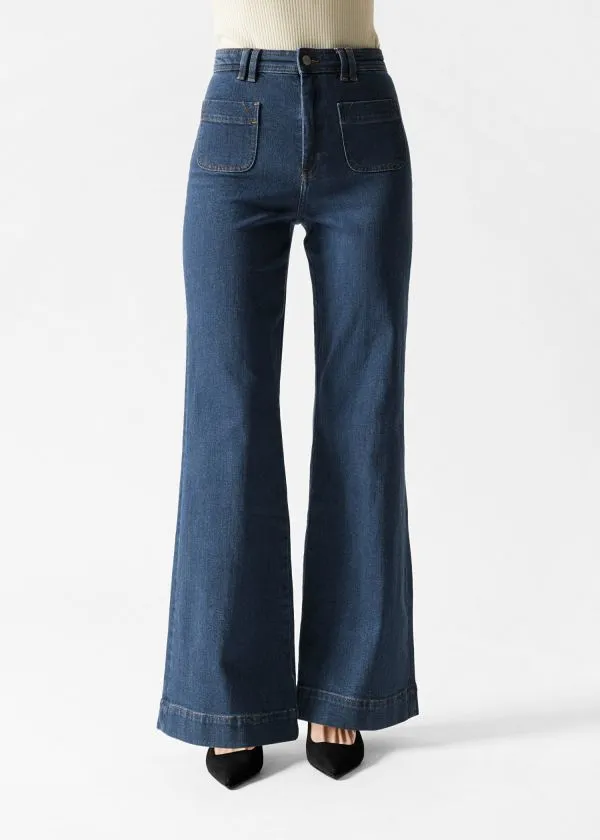 and Other Stories HighWaist Flared Jeans New Blue Women Jeans
