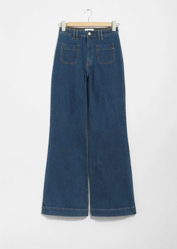 and Other Stories HighWaist Flared Jeans New Blue Women Jeans