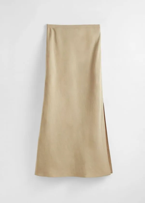 and Other Stories HighWaist Maxi Skirt Beige Women Skirts