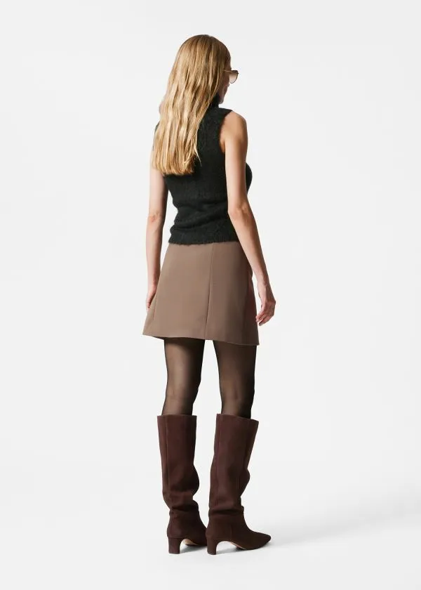 and Other Stories HighWaist Mini Skirt Brown Women Skirts