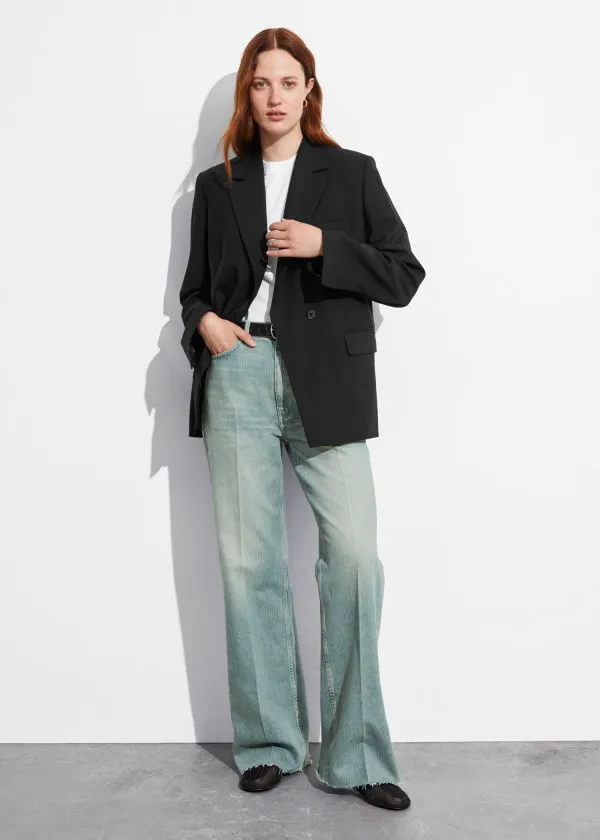 and Other Stories HighWaist StraightLeg Jeans Dusty Blue Women Jeans