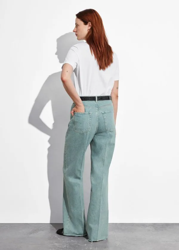 and Other Stories HighWaist StraightLeg Jeans Dusty Blue Women Jeans
