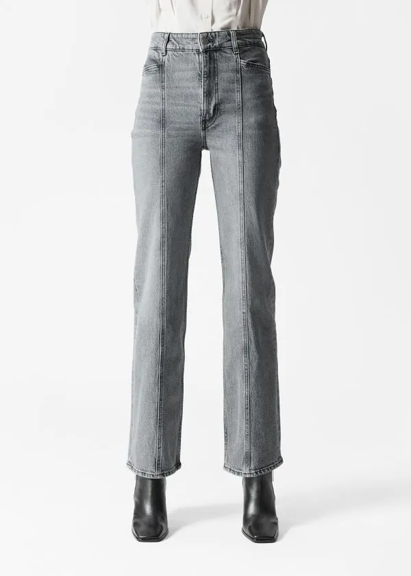 and Other Stories HighWaist StraightLeg Jeans Grey Women Jeans