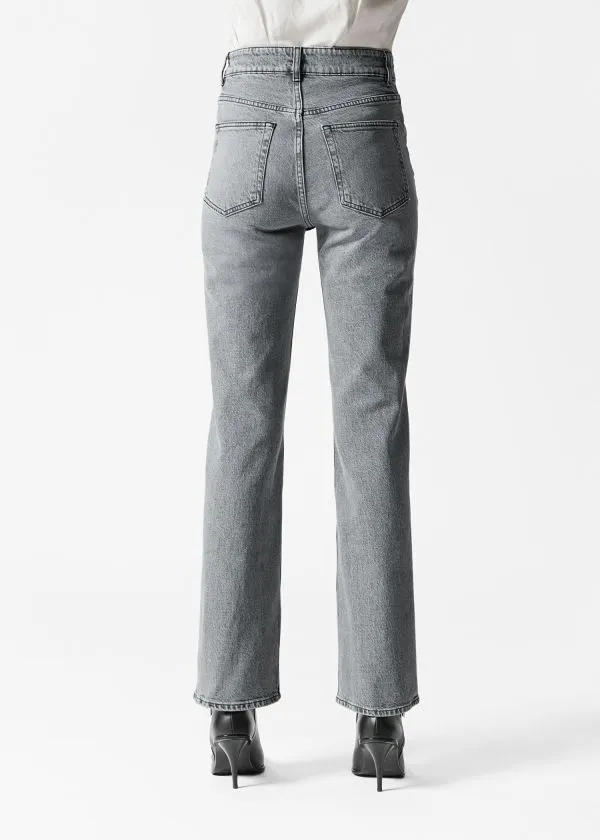 and Other Stories HighWaist StraightLeg Jeans Grey Women Jeans