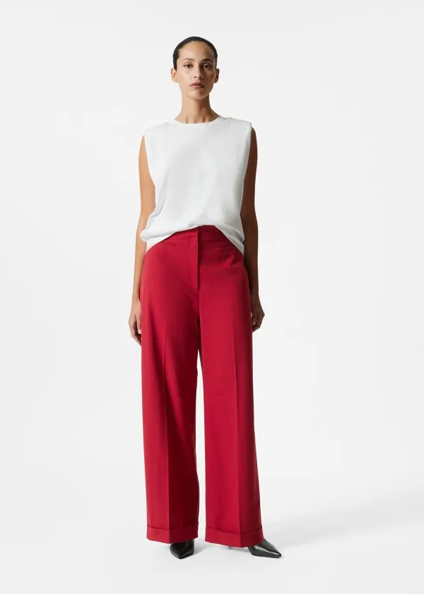 and Other Stories HighWaisted Tailored Trousers Red Women Sets and Suits