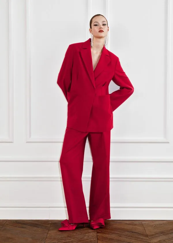 and Other Stories HighWaisted Tailored Trousers Red Women Sets and Suits