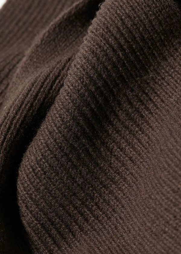 and Other Stories Hooded Wool Scarf Mahogany Women Scarves
