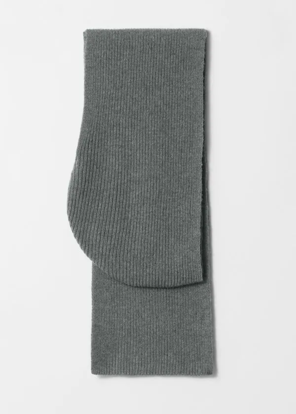 and Other Stories Hooded Wool Scarf Stone Women Scarves