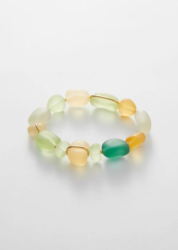 and Other Stories Irregular Bead Bracelet Green Women Bracelets