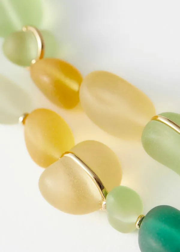 and Other Stories Irregular Bead Necklace Greenandgold Women Necklaces
