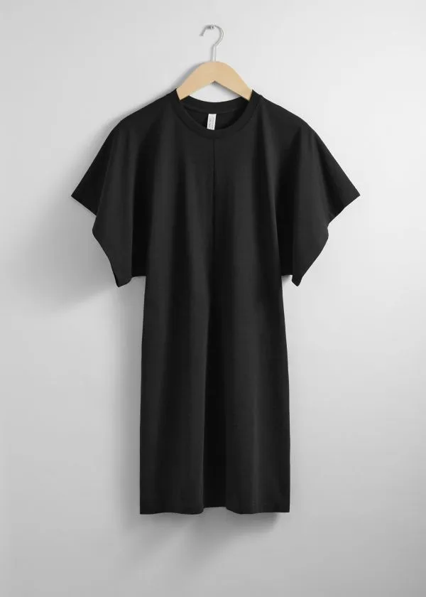 and Other Stories Jersey Mini Dress Black Women Dresses