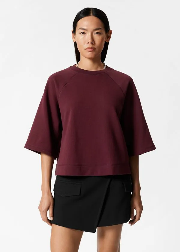 and Other Stories Jersey Sweater Dark Red Women Tops and Tshirts