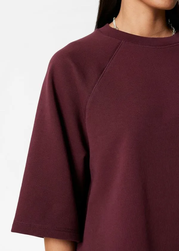 and Other Stories Jersey Sweater Dark Red Women Tops and Tshirts