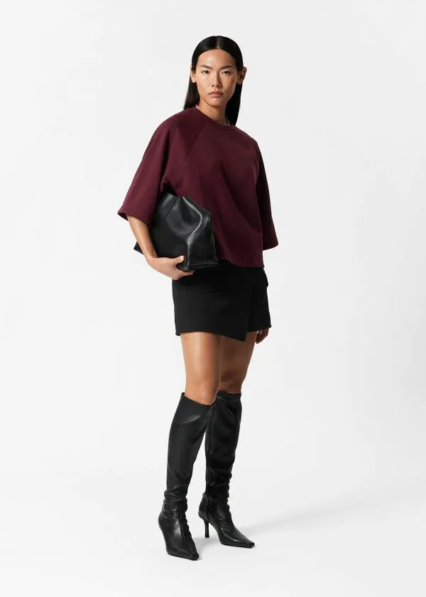 and Other Stories Jersey Sweater Dark Red Women Tops and Tshirts