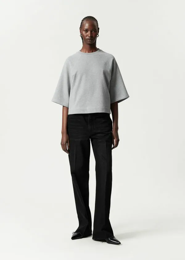 and Other Stories Jersey Sweater Grey Melange Women Tops and Tshirts