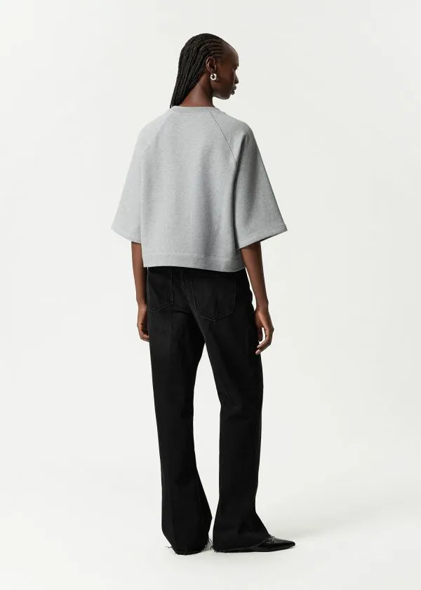 and Other Stories Jersey Sweater Grey Melange Women Tops and Tshirts