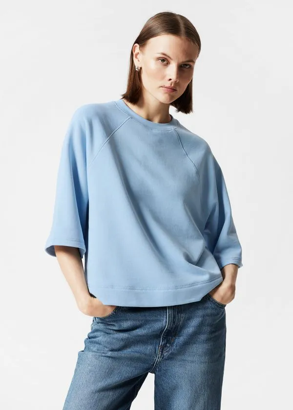 and Other Stories Jersey Sweater Light Blue Women Tops and Tshirts