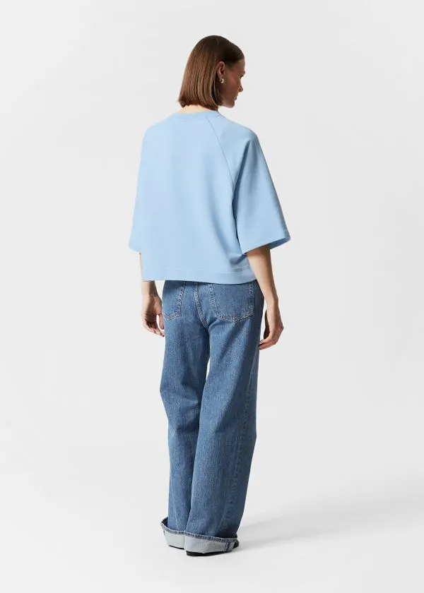 and Other Stories Jersey Sweater Light Blue Women Tops and Tshirts