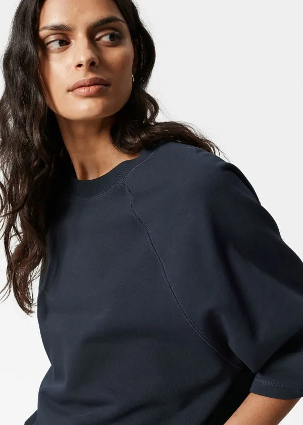 and Other Stories Jersey Sweater Navy Women Tops and Tshirts