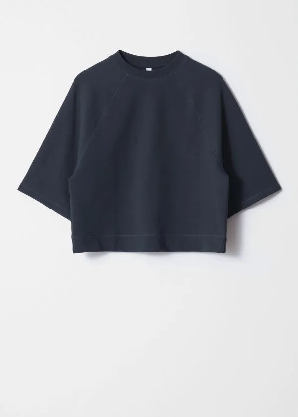 and Other Stories Jersey Sweater Navy Women Tops and Tshirts