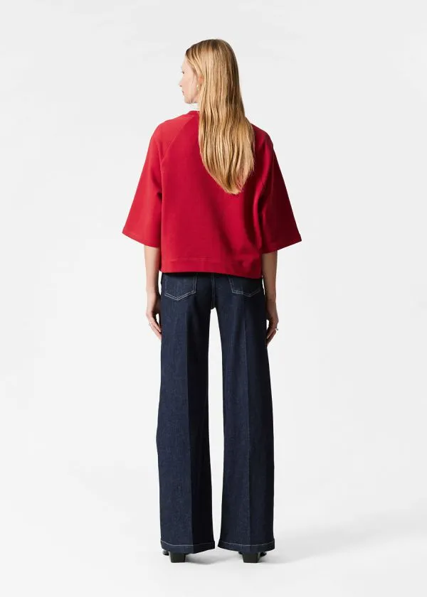 and Other Stories Jersey Sweater Red Women Tops and Tshirts