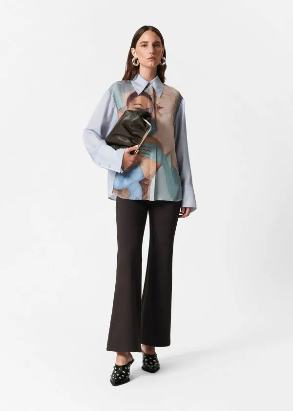 and Other Stories KickFlare Trousers Dark Brown Women Trousers